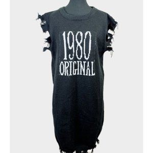 Kate Hewko 1980 Original Distressed Look Knit Dress